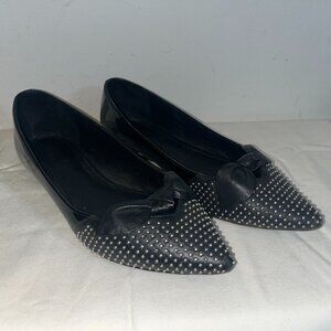 Sandro black patent leather studded flats Arlette Noir eu 38